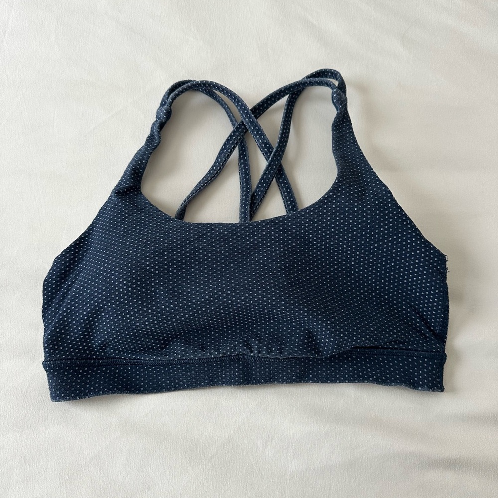 Lululemon Athletica Blue Sports Bra Seamless Design